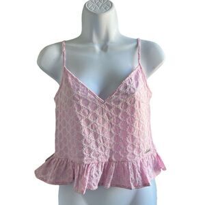 GAeLLE PARIS Woman Pink Cropped Summer Top Size IT 38 USA S